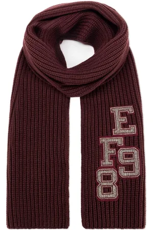 Elisabetta Franchi Appliqué ribbed scarf