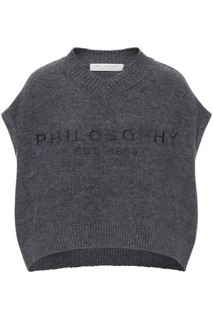 Serafini Logo-embroidered cropped vest
