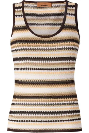 Missoni Striped ribbed-knit tank top