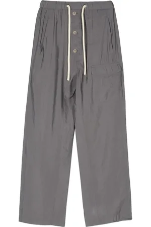 TELA Crinkled-finish trousers