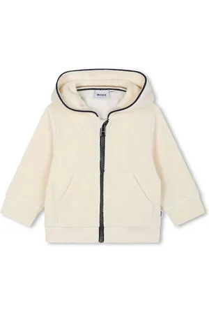 HUGO BOSS Zip-up corduroy hoodie