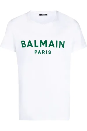 Balmain Flocked-logo cotton T-shirt