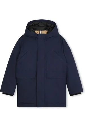 HUGO BOSS Logo-appliqué hooded padded coat