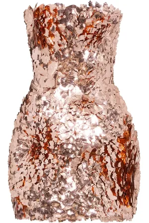 Oscar de la Renta Petal Paillette cocktail dress