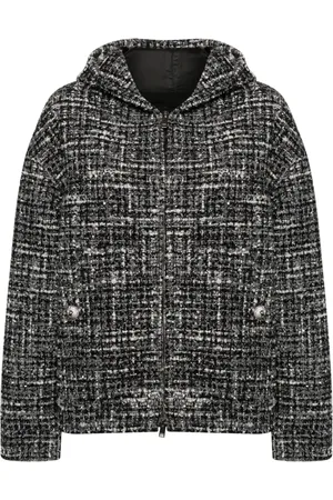 VALENTINO GARAVANI Hooded tweed jacket