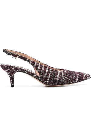 Gianvito Rossi 55mm tweed slingback pumps