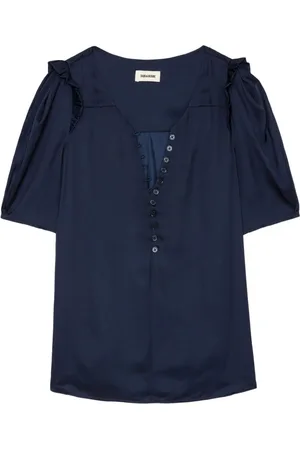 Zadig & Voltaire Puff-sleeve satin top