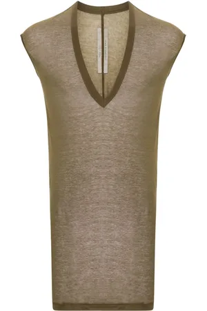 Rick Owens Deep V sleeveless tank top