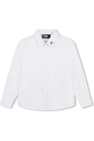 Karl Lagerfeld Logo-embroidered button-up shirt