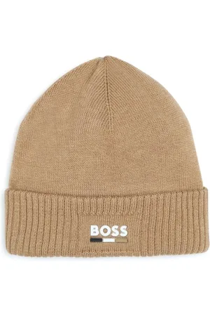 HUGO BOSS Logo-print knitted beanie