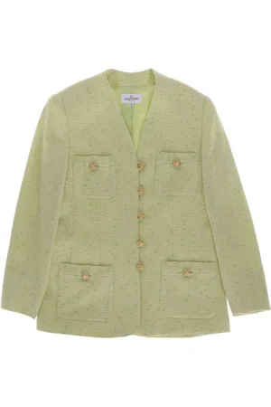 VALENTINO GARAVANI 1980s collarless jacket