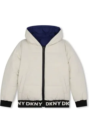DKNY Logo-print reversible puffer jacket