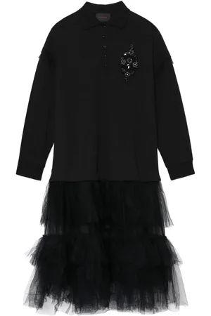 Simone Rocha Crystal-embellished polo dress