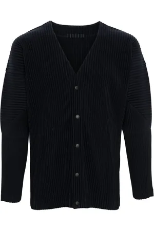 Issey Miyake Plissé-effect cardigan