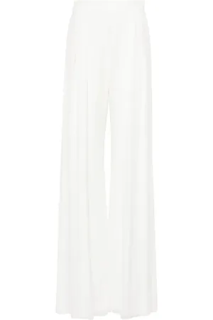 Max Mara High-waist silk palazzo trousers
