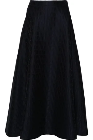 VALENTINO GARAVANI Logo-jacquard midi skirt