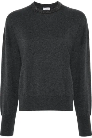 Brunello Cucinelli Beaded-trim sweater