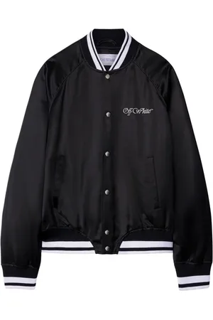 OFF-WHITE College satin bomber jacket