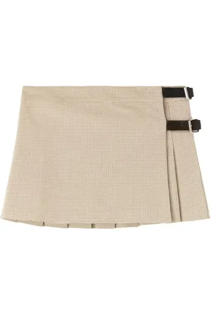 AMBUSH Checkered belted miniskirt