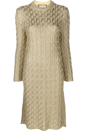 Gucci Cable-knit midi dress