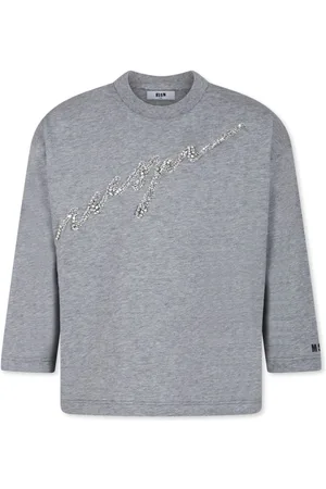 Msgm Logo-embellished long-sleeve T-shirt