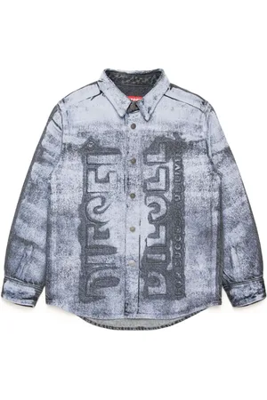 Diesel Debossed-logo denim shirt