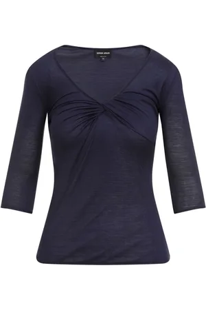 Giorgio Armani Ruched v-neck top