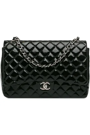 CHANEL 2011 Maxi Classic Patent Double Flap shoulder bag