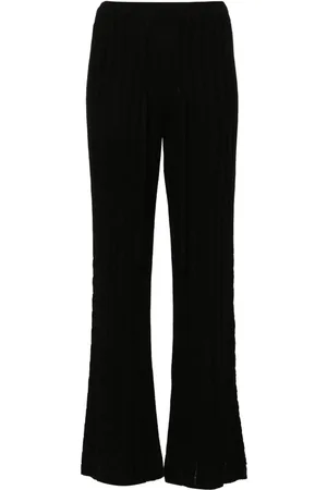 Twin-Set Cable-knit flared trousers