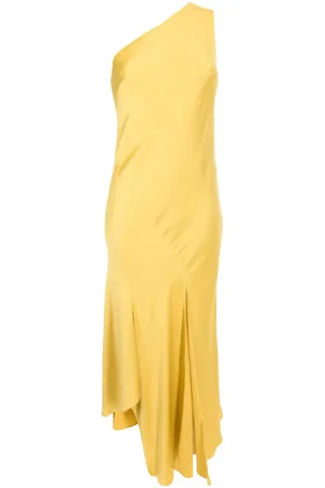Lethicia Bronstein Asymmetric satin midi dress