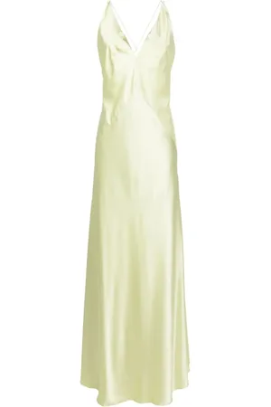 Lethicia Bronstein Satin-finish open-back maxi dress