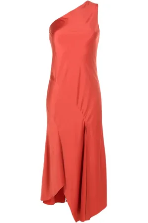 Lethicia Bronstein One-shoulder satin-finish dress