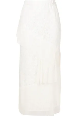 Lethicia Bronstein Corded-lace midi skirt