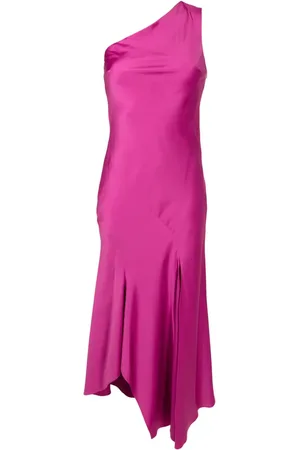 Lethicia Bronstein Satin-finish one-shoulder dress