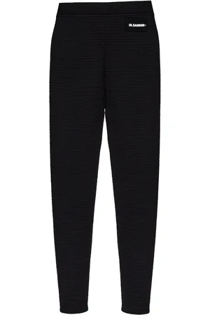 Jil Sander Logo-patch ribbed leggings