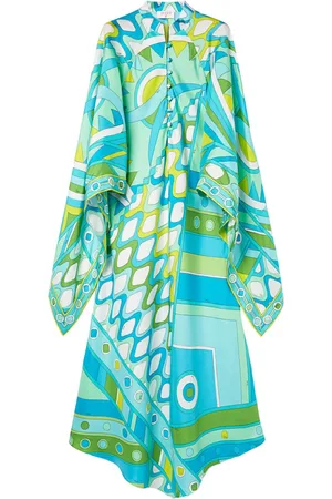 Puccini Vivara-print silk kaftan dress