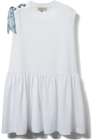 PUCCI Junior Scarf-detail sleeveless dress