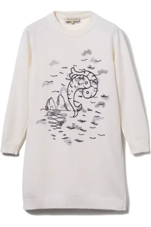 PUCCI Junior Embroidered knit dress