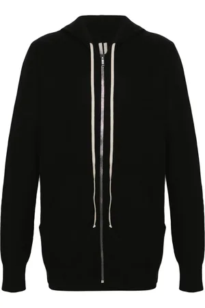 Rick Owens Cashmere knitted longline hoodie