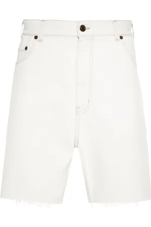 Saint Laurent Logo-patch denim shorts