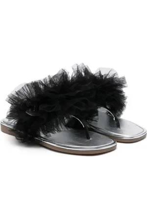 MONNALISA Ruffle-detailed flip flops