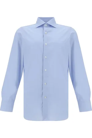 Finamore Spread-collar cotton shirt