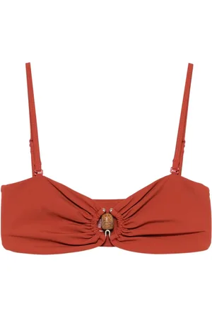 CHRISTOPHER ESBER Ruched bandeau bikini top