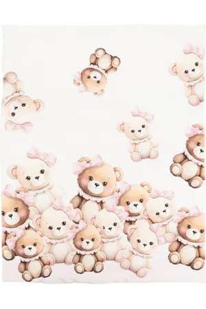 MONNALISA Teddy bear-print padded blanket