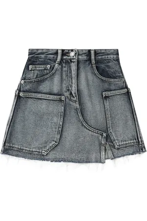 SJYP High-rise denim mini skit