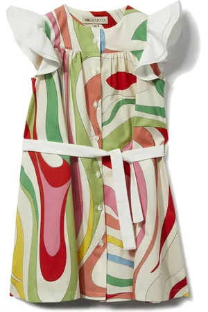 PUCCI Junior Marmo-print sleeveless dress