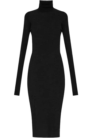 Jil Sander Ribbed high-neck midi dress