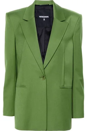 Patrizia Pepe Button-up flannel blazer