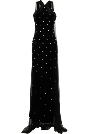 JEAN-LOUIS SABAJI Embroidered velvet dress