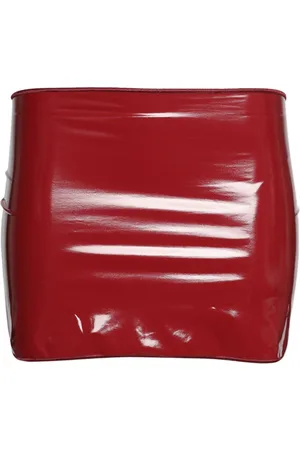Oseree Faux-leather mini skirt